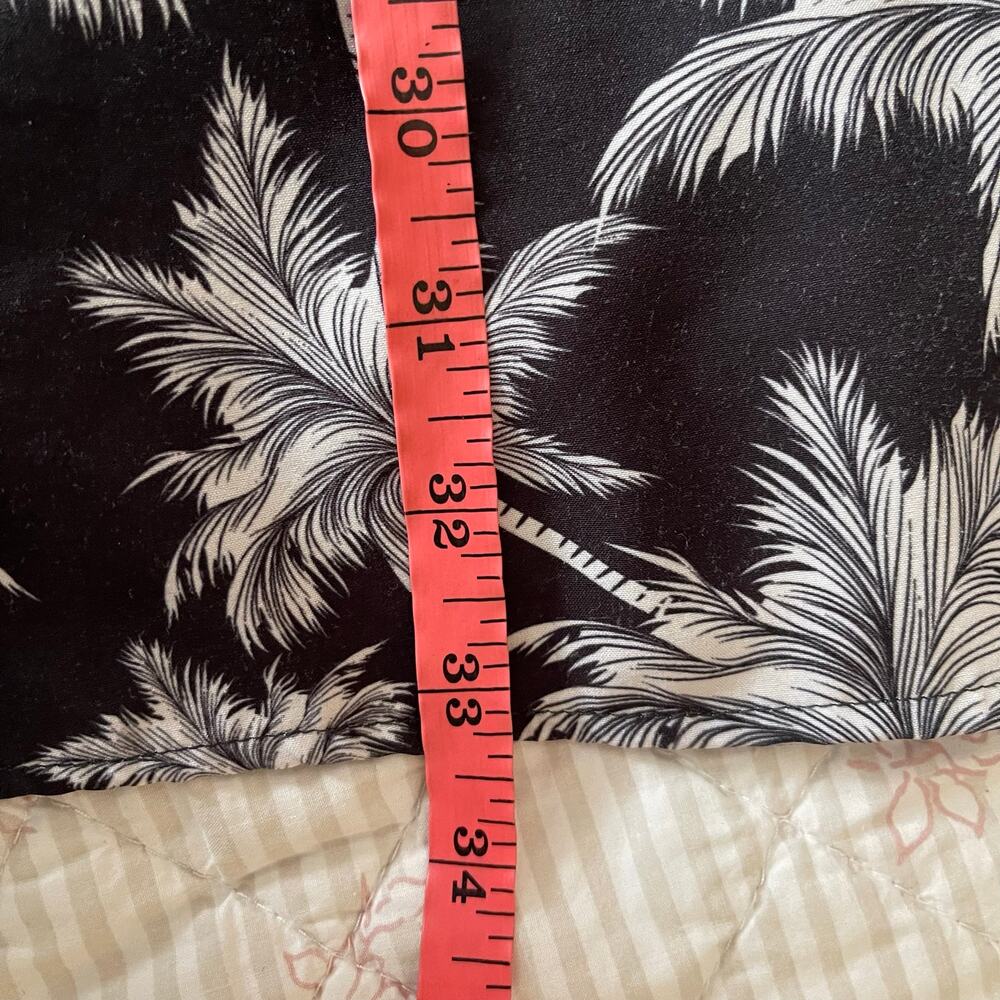 Dixxon The Bali All Over Black White Palm Tree Short Sleeve Button Up Size 3X - Picture 7 of 10
